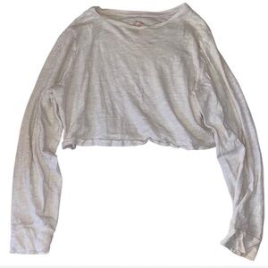 charlotte russe white long sleeve crop top